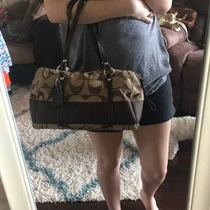 Brown C Coach satchel